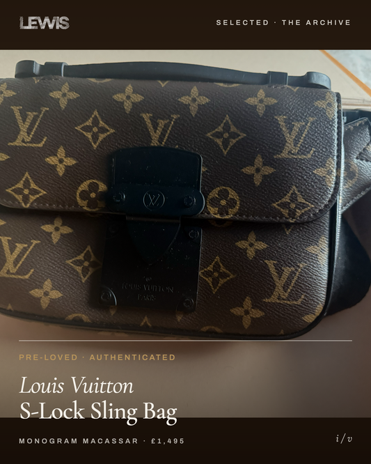 Louis Vuitton S-Lock Sling Bag — Monogram Macassar