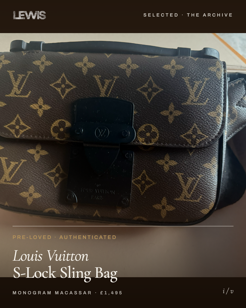 Louis Vuitton S-Lock Sling Bag — Monogram Macassar