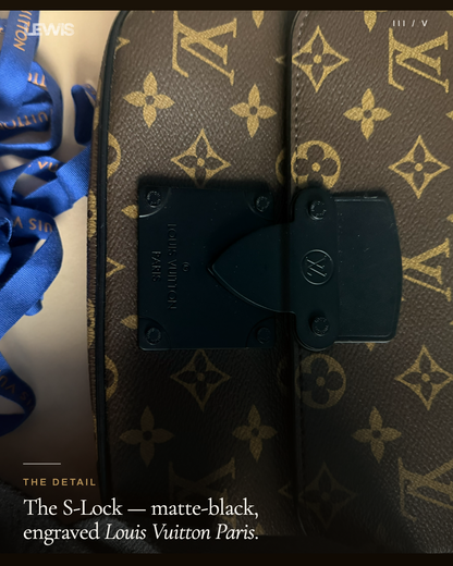 Louis Vuitton S-Lock Sling Bag — Monogram Macassar