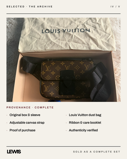 Louis Vuitton S-Lock Sling Bag — Monogram Macassar